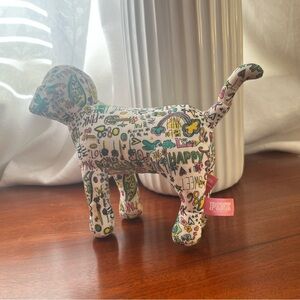 PINK Victoria's Secret Multicolor Graphic Dog Plush